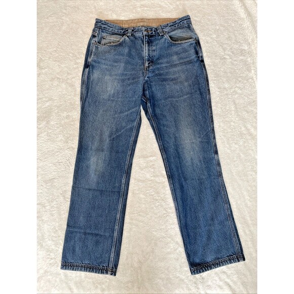 Duluth Trading Relaxed Fit Jeans Men 34x34 Straight Leg Dark Wash - Picture 1 of 9